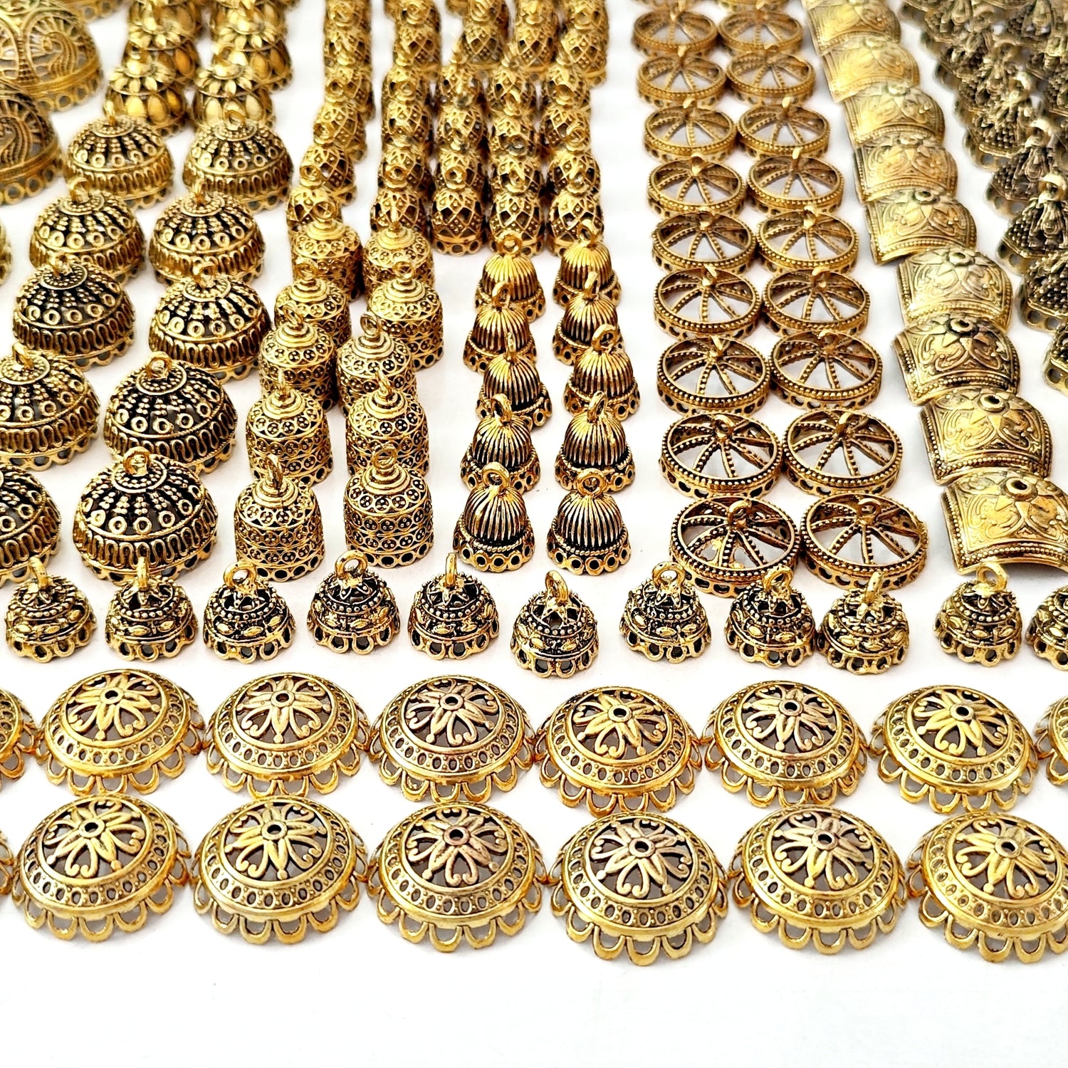 Golden jhumka bases for earrings