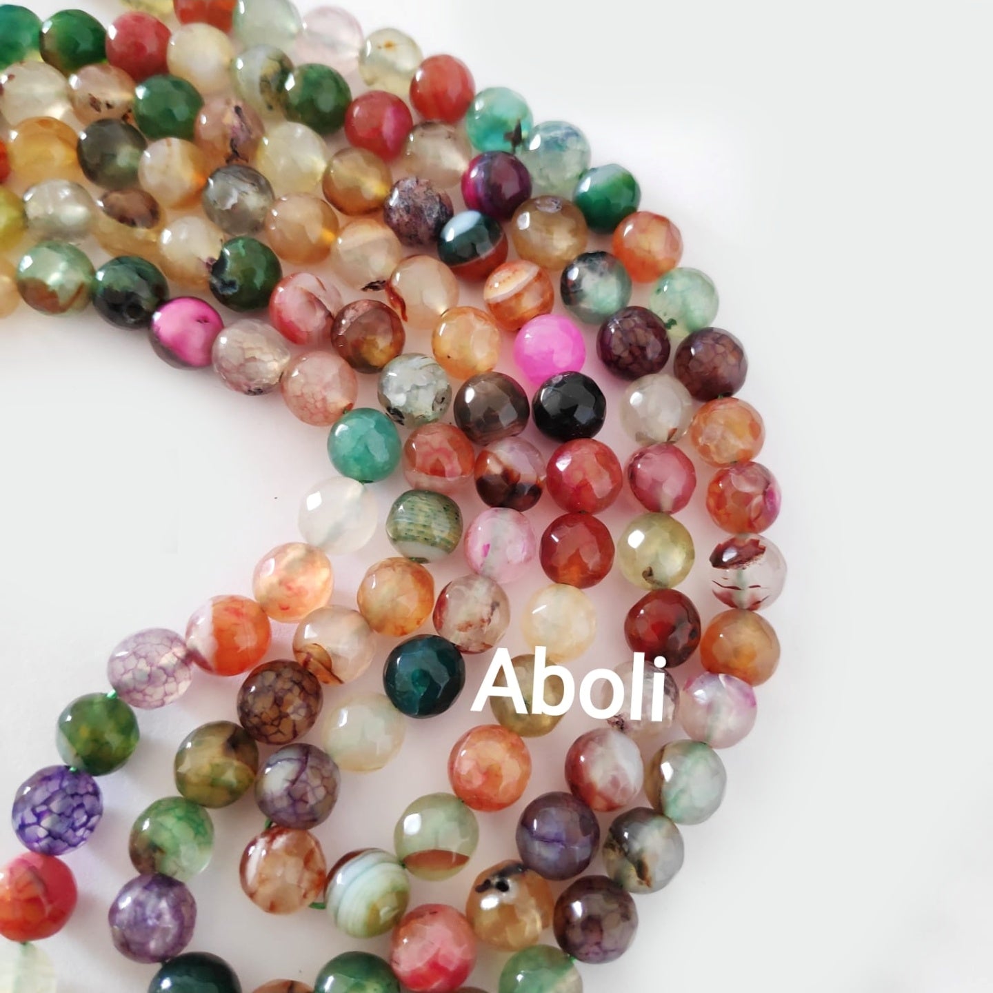 Semiprecious agate beads