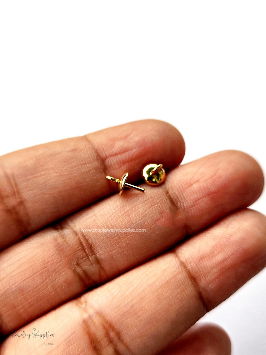 18 K gold plated peg bails