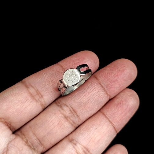 316L surgical stainless steel finger ring base adjustable anti tarnish SSSFRB8 1 ring