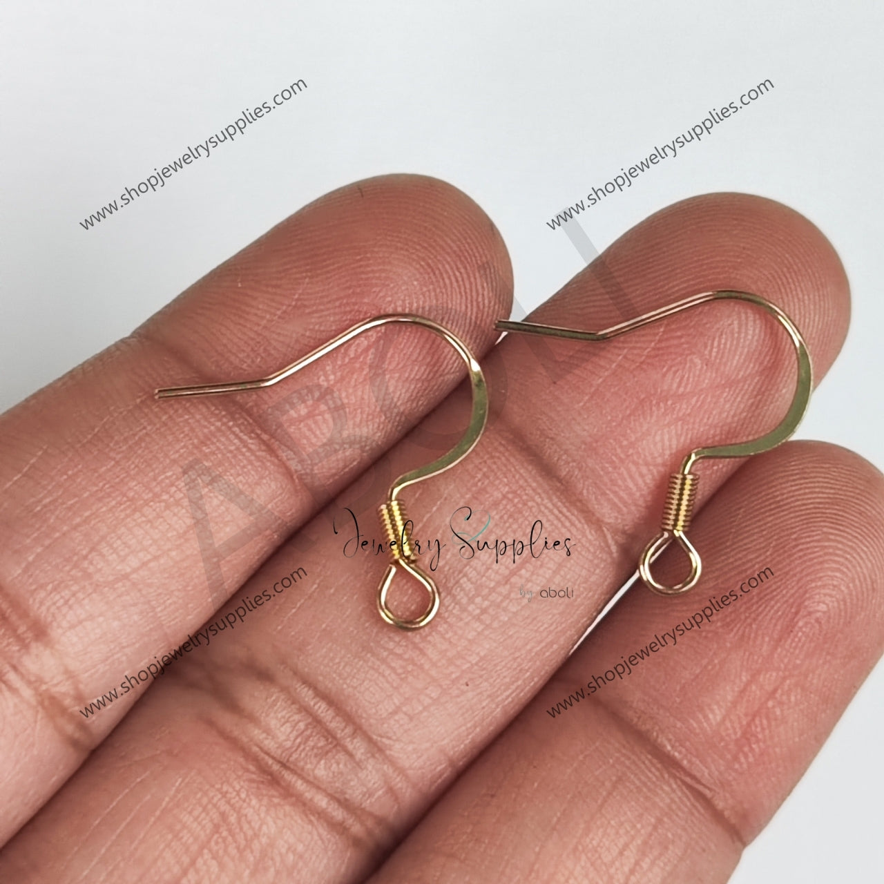 Anti tarnish Golden earrings hooks 18 K gold plated 304 solid stainless steel french earhooks fishhooks