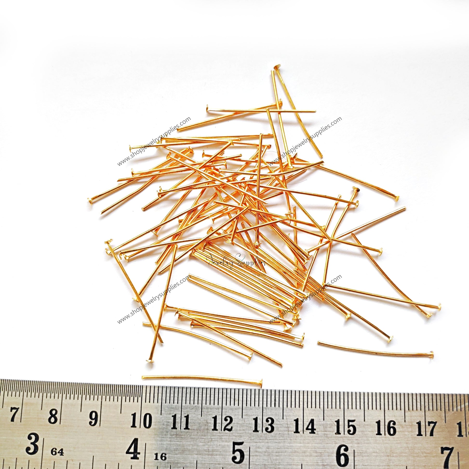 3 cm golden head pins standard metal headpin 3 cm HPGS3