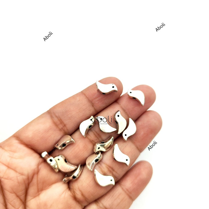 Silver bird spacer beads SSB120