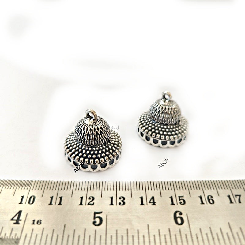 Silver jhumka bases MJBS85