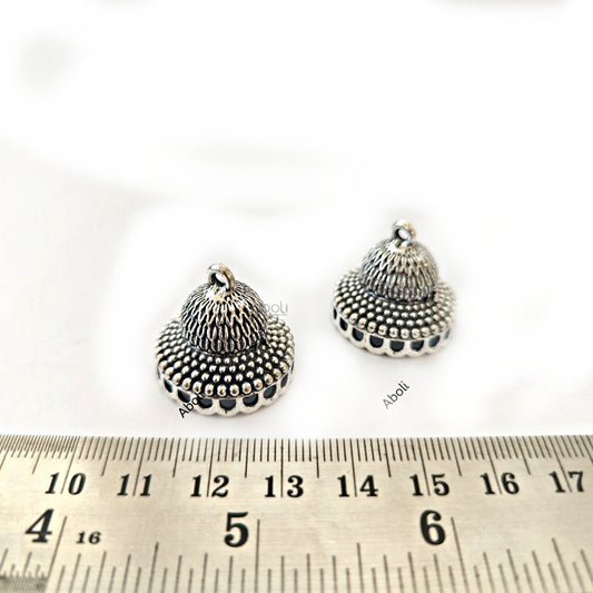 Silver jhumka bases MJBS85