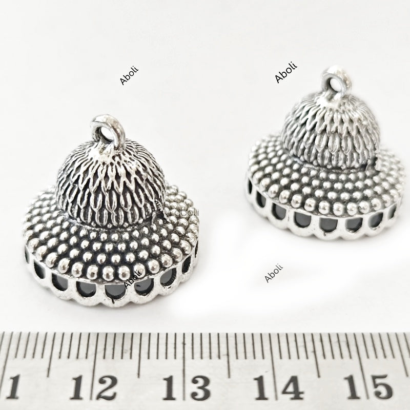 Silver jhumka bases MJBS85