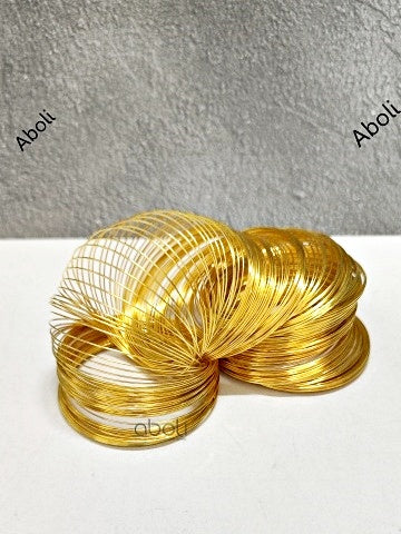5.5 cm golden memory wire coil bracelet making 2.2 bangle size 20 G thickness 10 coils MW55G