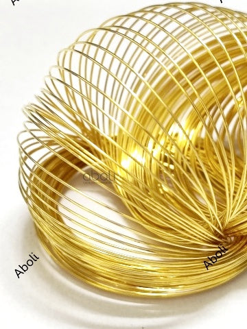 5.5 cm golden memory wire coil bracelet making 2.2 bangle size 20 G thickness 10 coils MW55G