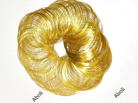 5.5 cm golden memory wire coil bracelet making 2.2 bangle size 20 G thickness 10 coils MW55G