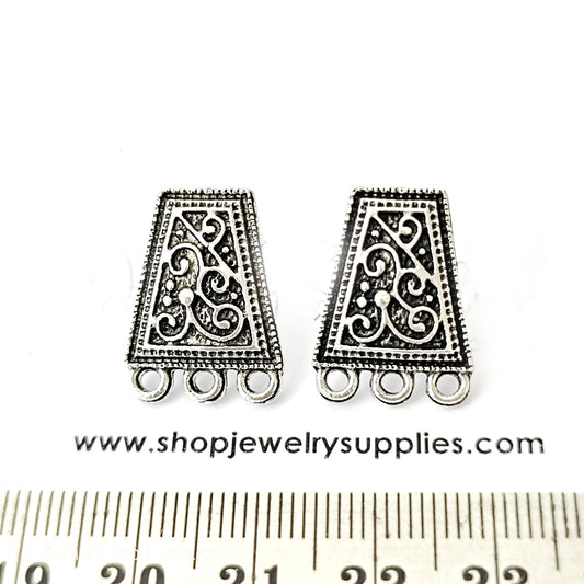 Silver stud earring components metal earrings findings ESS99