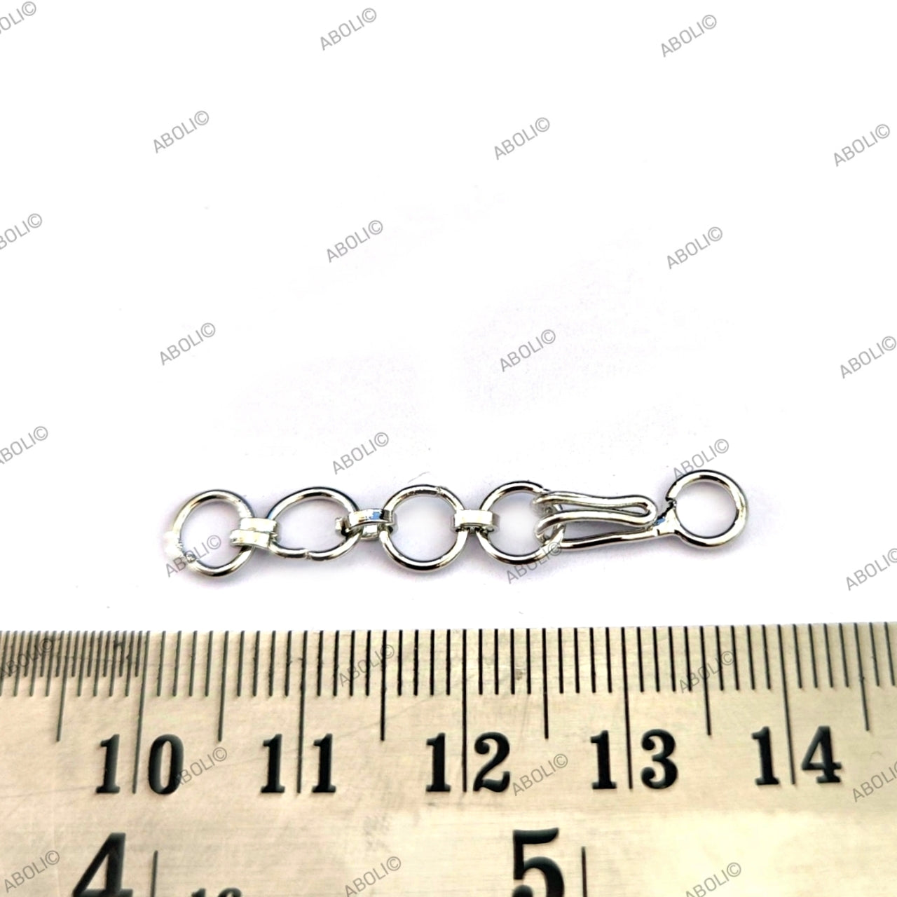 Tarnish resistant silver hook with extender brass 4 cm HEBS02 hook kadi chain for bracelet, necklace