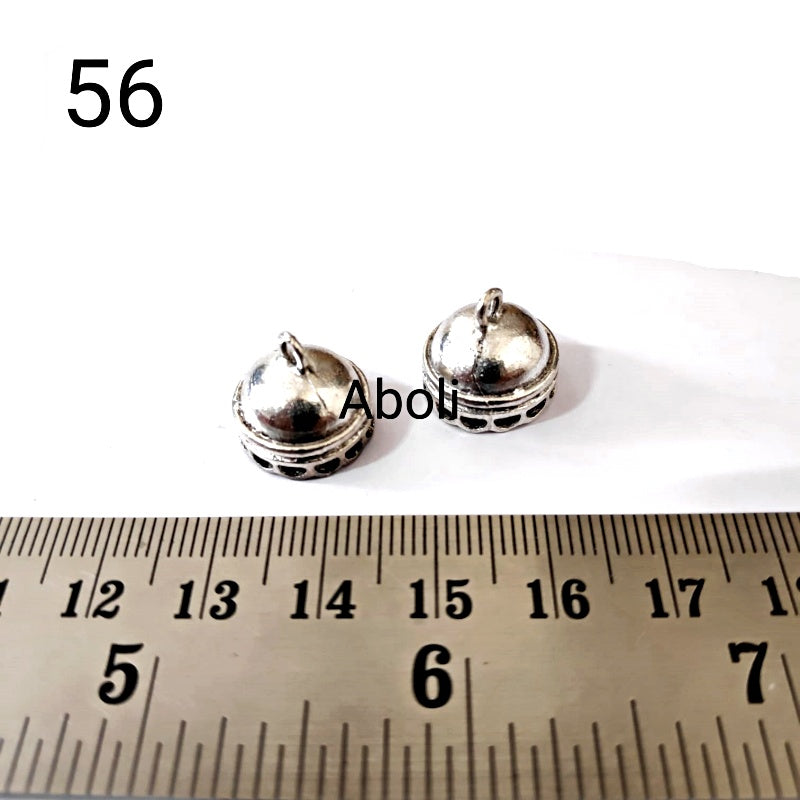 Silver jhumka bases MJBS56