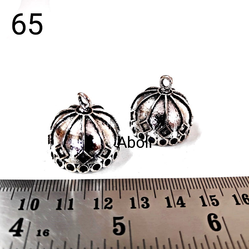 Silver jhumka bases MJBS65