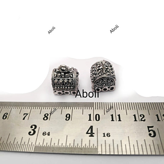 Sandook, treasure chest shape Silver jhumka bases MJBS03