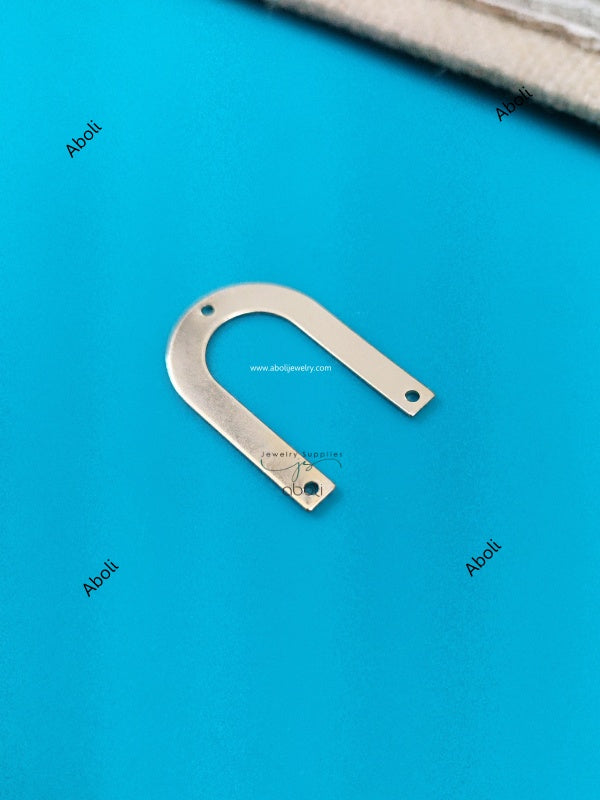 Golden Metal Arch Connector Jewellery Component MACU3 glossy 3 hole connectors - Jewelry Supplies