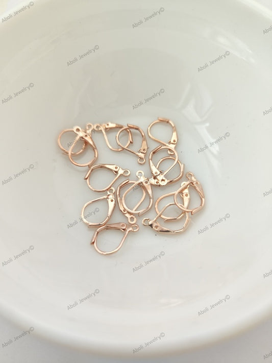 Rose gold leverback hook earring hooks paisley leverback earring components LBEH10