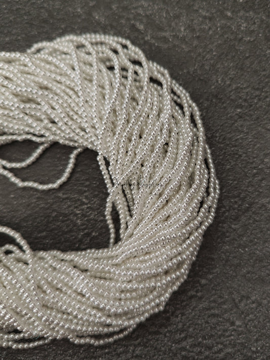 ABS poly 3 mm white pearl beads Japanese pearls for bridal pearl jewellery making ABSPW3 1 strand of 60 inch