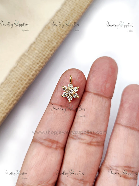 AD flower pendant clear stone ADSFCP03 1 pendant