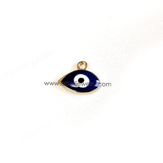Dark blue evil eye charm for evil eye necklace, bracelet making