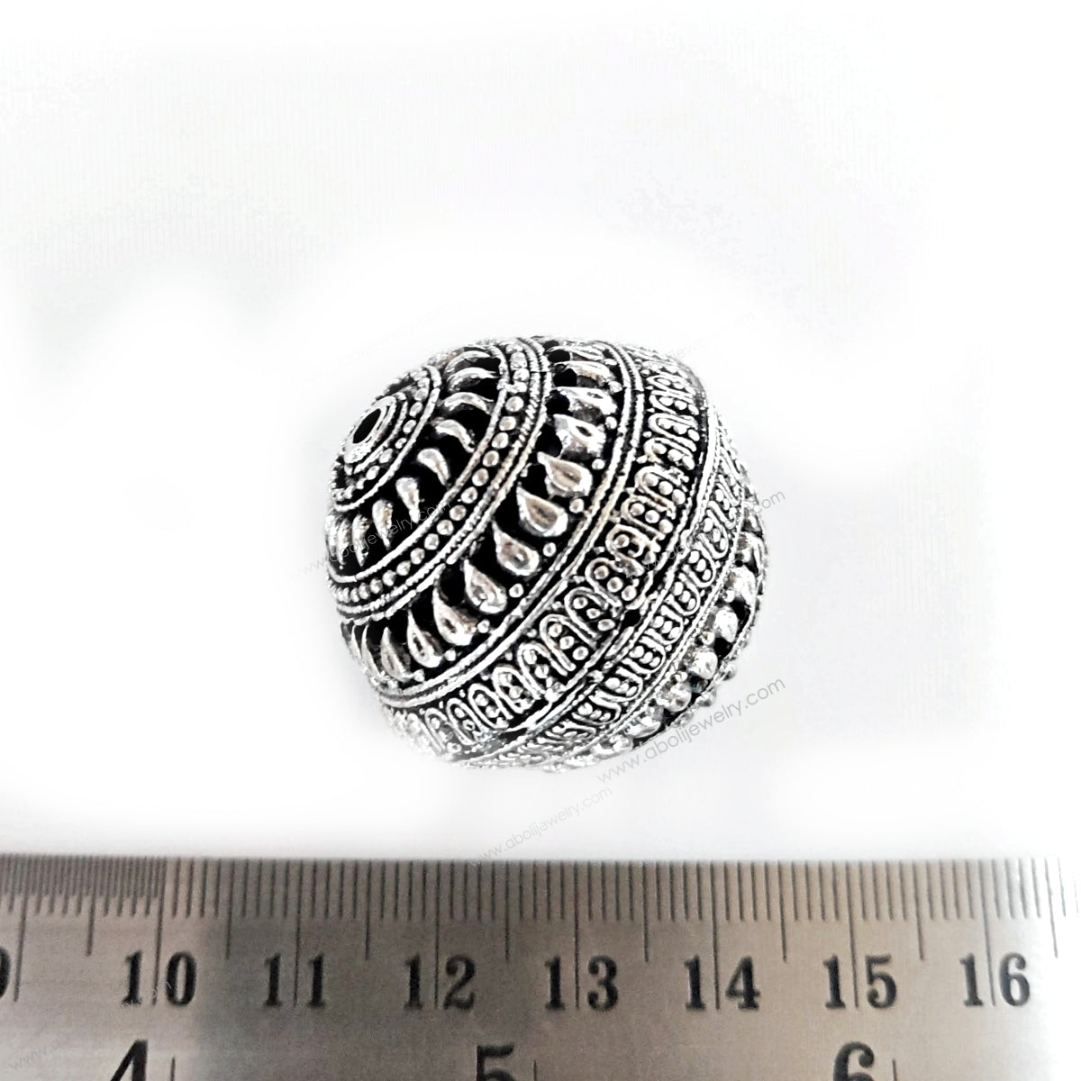 Oxidized big filigree Brass bead 31 x 30 mm FBBS19 1 bead