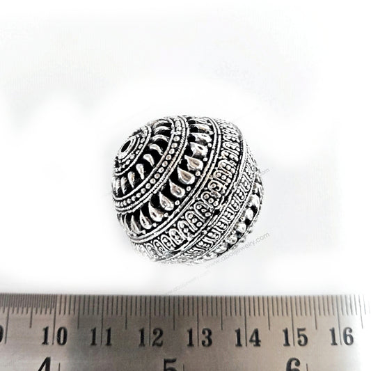 Oxidized big filigree Brass bead 31 x 30 mm FBBS19 1 bead