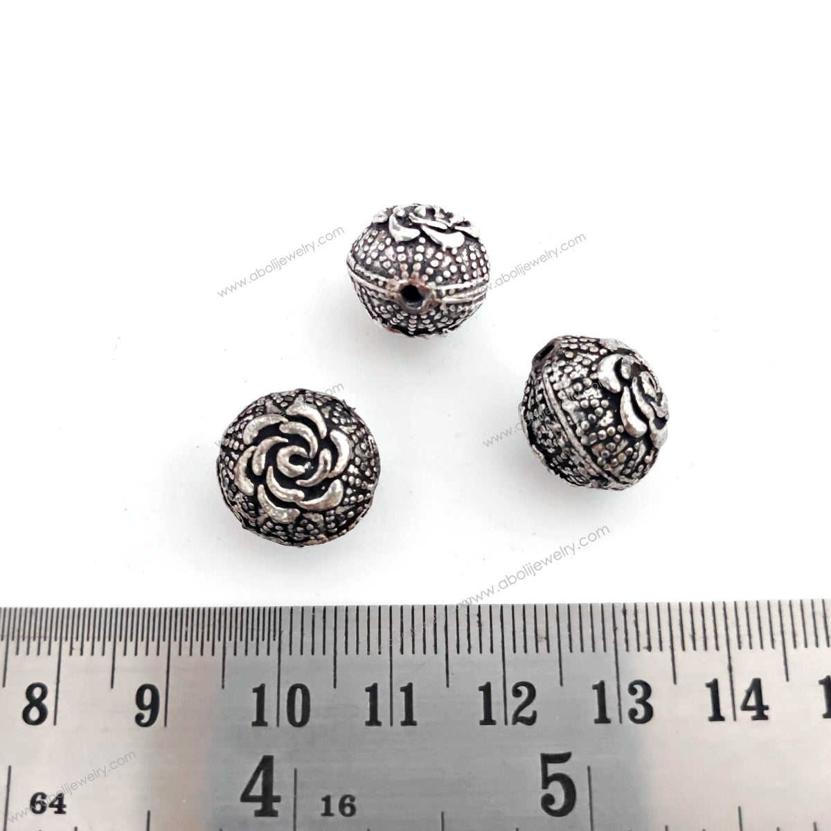 Oxidized beads brass Metal beads 15 x 12 mm FBBS10 1 bead