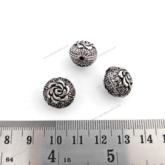 Oxidized beads brass Metal beads 15 x 12 mm FBBS10 1 bead