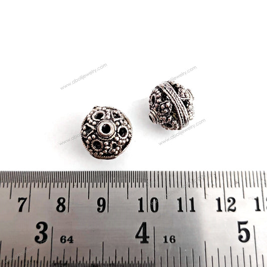 Oxidized silver brass beads Metal filigree Oxidized beads 14 x 14 mm FBBS17 1 bead