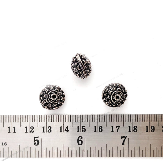 Oxidized silver beads Metal Brass beads 14 x 11 mm FBBS4 1 bead