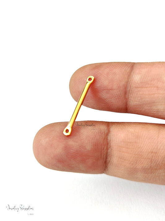 Brass bar connector 18K gold plated link connector jewellery component for polymer clay jewellery resin jewellery making BLC01 1 link