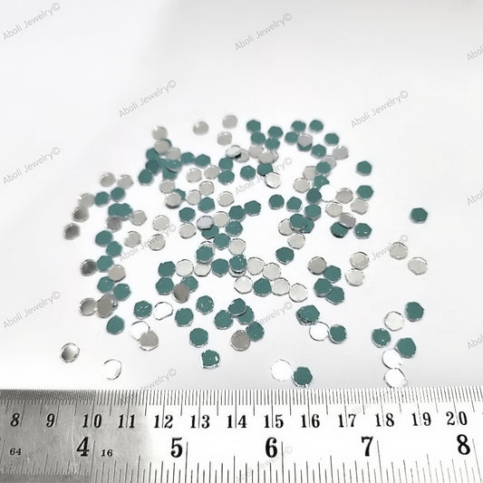 6 mm round mirror Geometric mirror tiles for lippan work mud mirror work shisha mirror shapes decorative mirror tiles