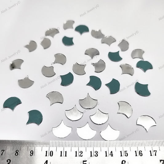 Diya shape mirror 14 x 12 mm shaped mirror tiles mud mirror work shisha mirror shapes