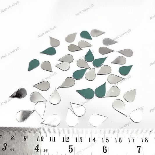 Drop shaped mirror 18 x 10 mm decorative mirror mud mirror work shisha mirror shapes