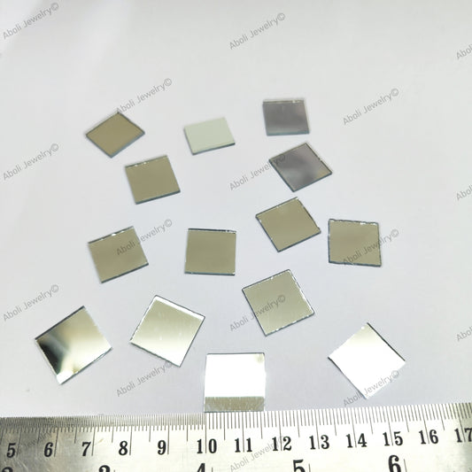 17 mm square mirrors Geometric mirror tiles for lippan work mud mirror work shisha mirror shapes decorative mirror tiles