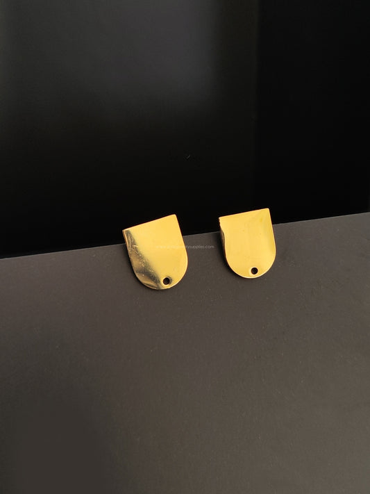 Golden 304 stainless steel U shaped stud earring findings SSEF5