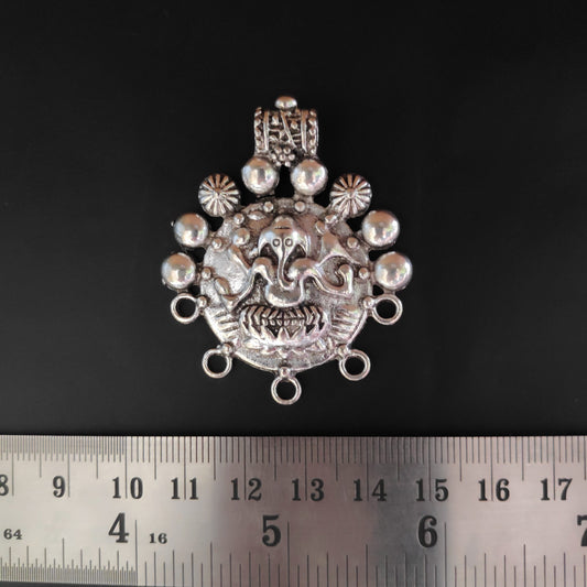 German silver Ganesha tribal pendant 5 loops SP209