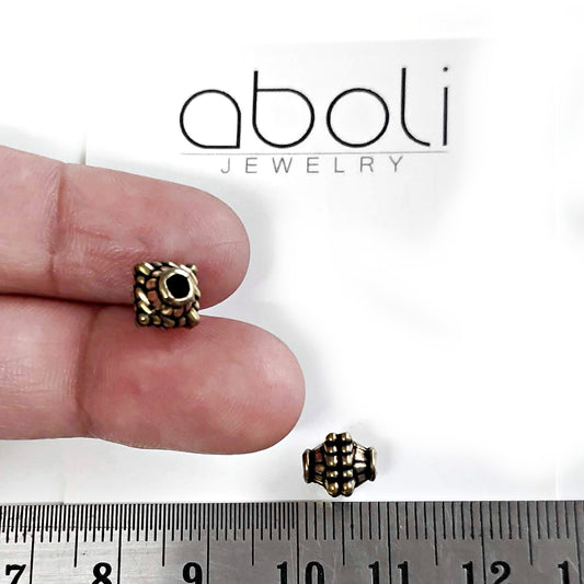 Antique bronze spacer beads DSB08 2 beads