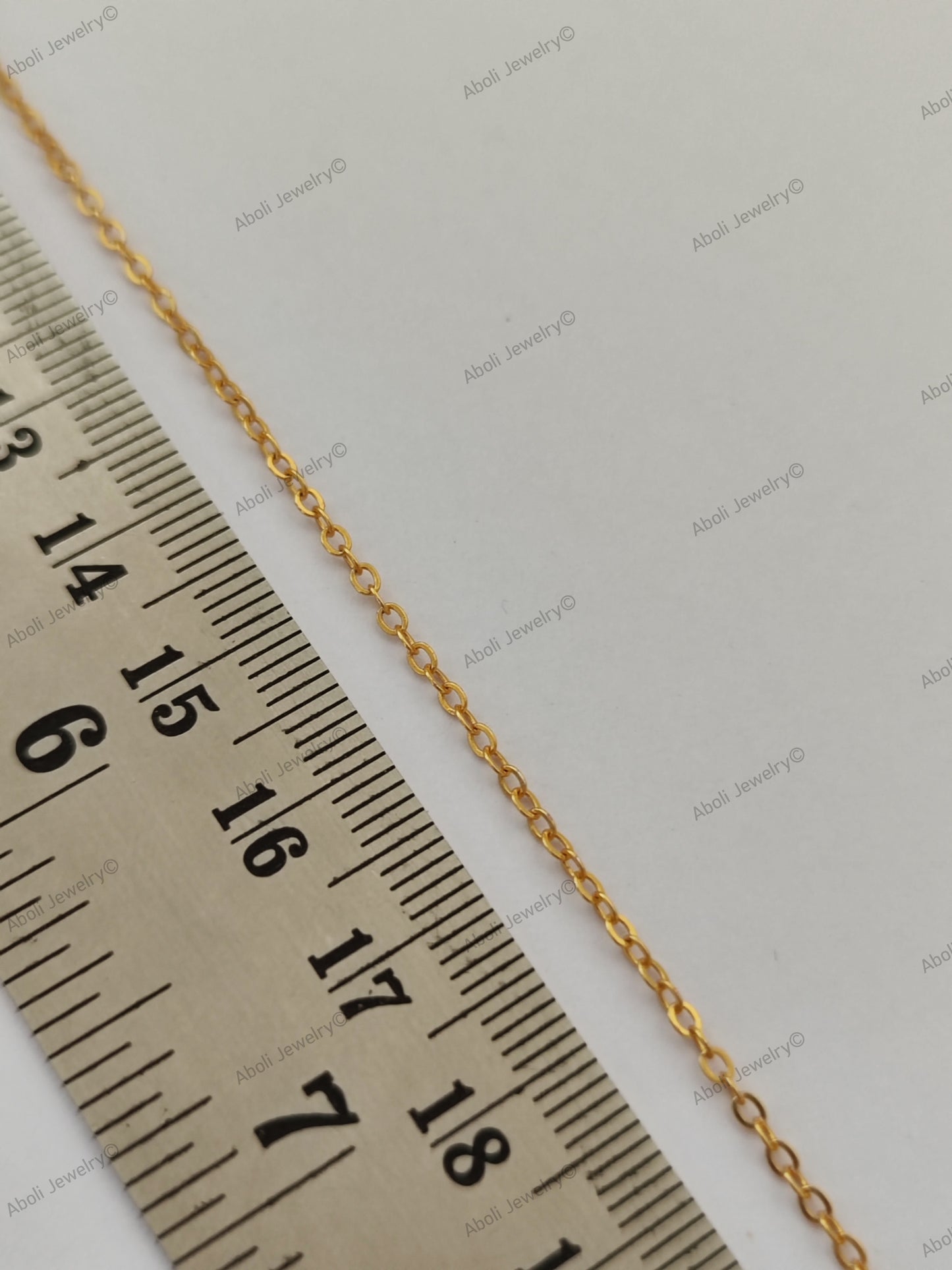 1 mm golden chain tarnish resistant brass loose chain unfinished chains NCHG - Jewelry Supplies