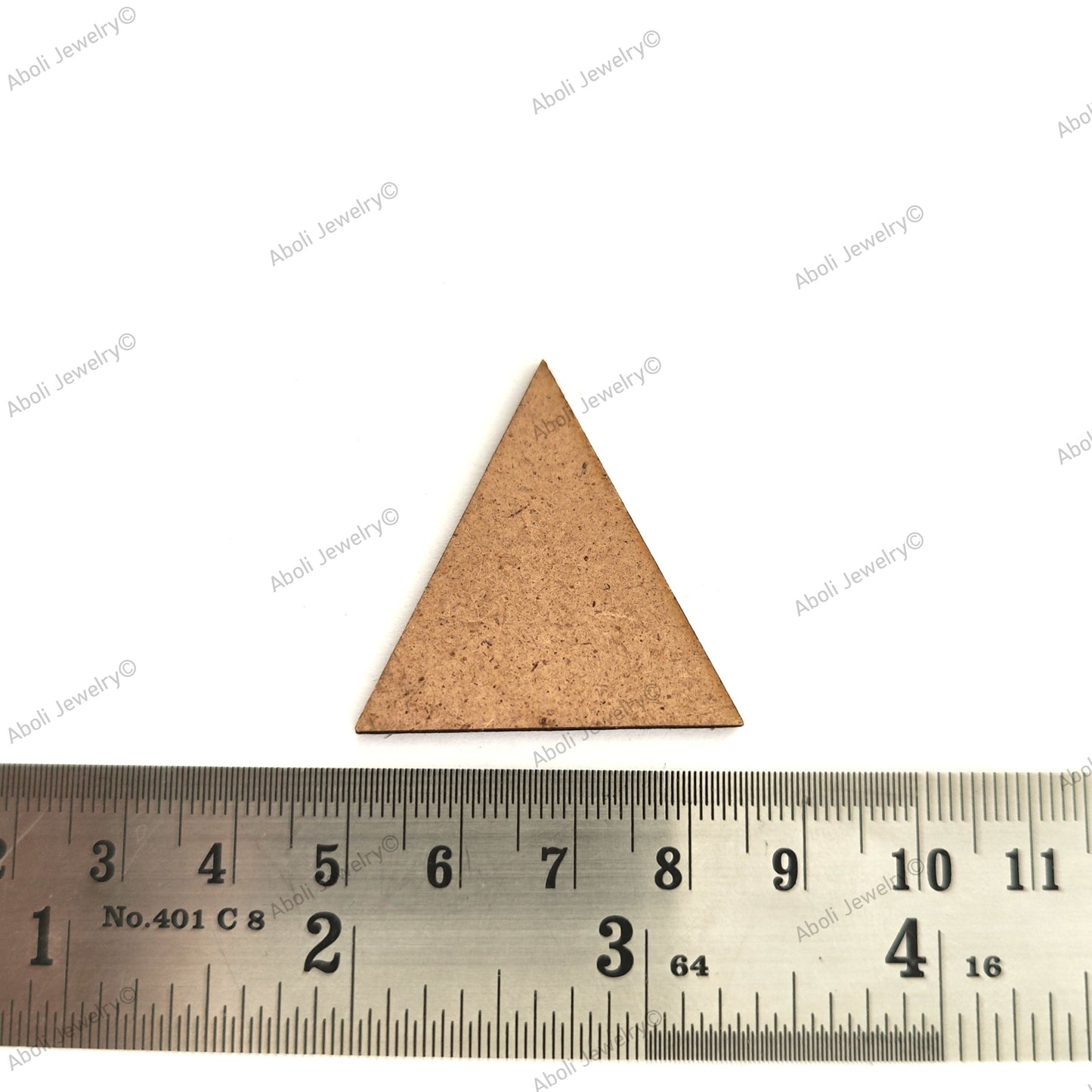 Triangular Base for earrings Triangle MDF shapes for fabric jewellery EMDFB11 2 pieces