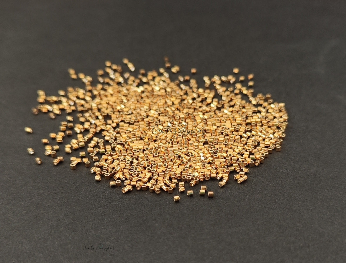 Miyuki Delica Beads Size 15/0 Galvanized Gold (182) Hex cut MDSBGG15 3 gm