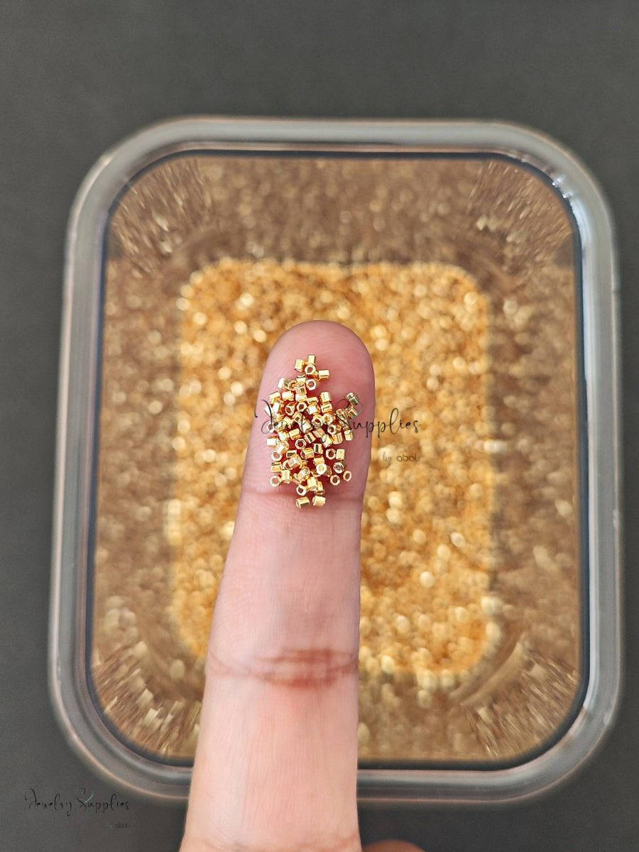 Miyuki Delica Beads Size 15/0 Galvanized Gold (182) Hex cut MDSBGG15