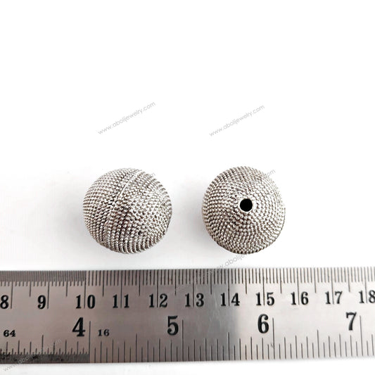 Oxidized silver beads Metal Brass bead 23 x 22 mm FBBS13 1 bead