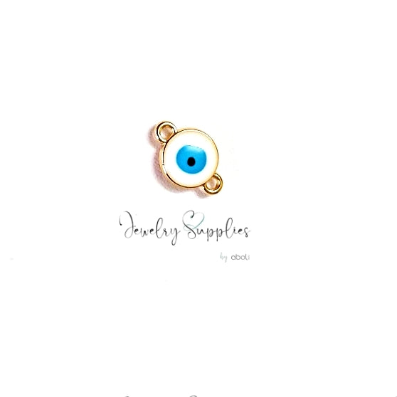Ivory evil eye rakhi connector for evil eye rakhi bracelet making