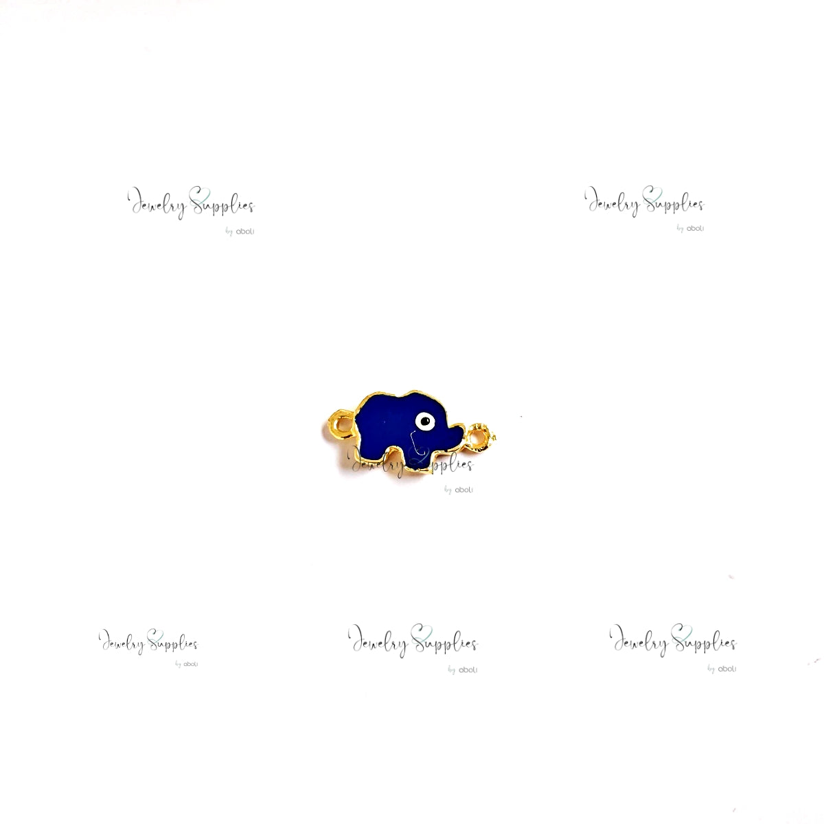 Navy blue elephant rakhi charms evil eye connector for evil eye bracelet making