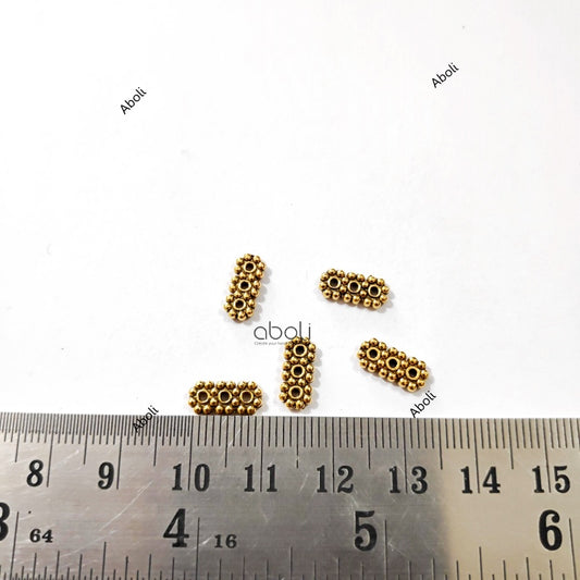Designer golden daisy 3 way spacer beads DSB32