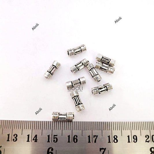 German silver tube spacer beads tube beads DSB59 10 beads