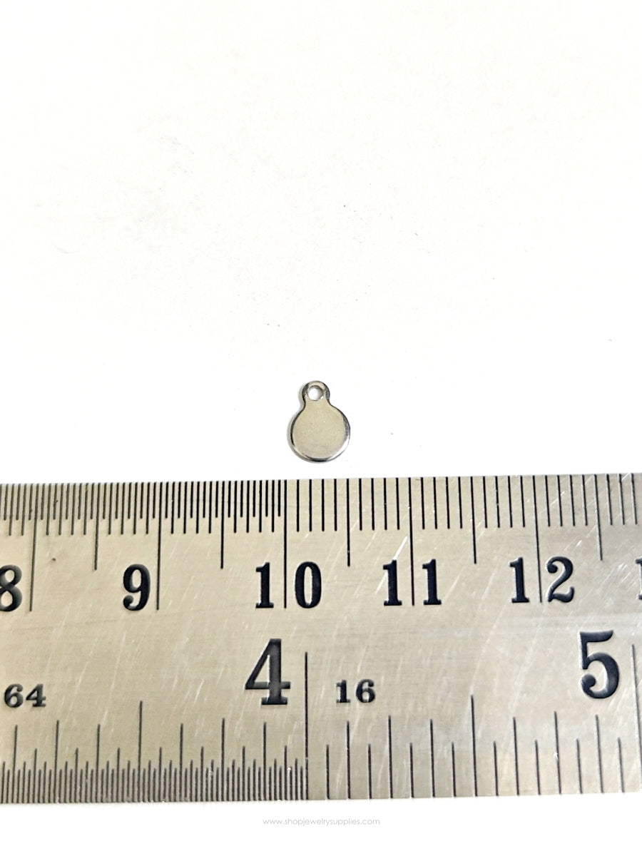 5 mm stainless steel stamping tag with loop anti tarnish steel blank STAMPS5 1 blank