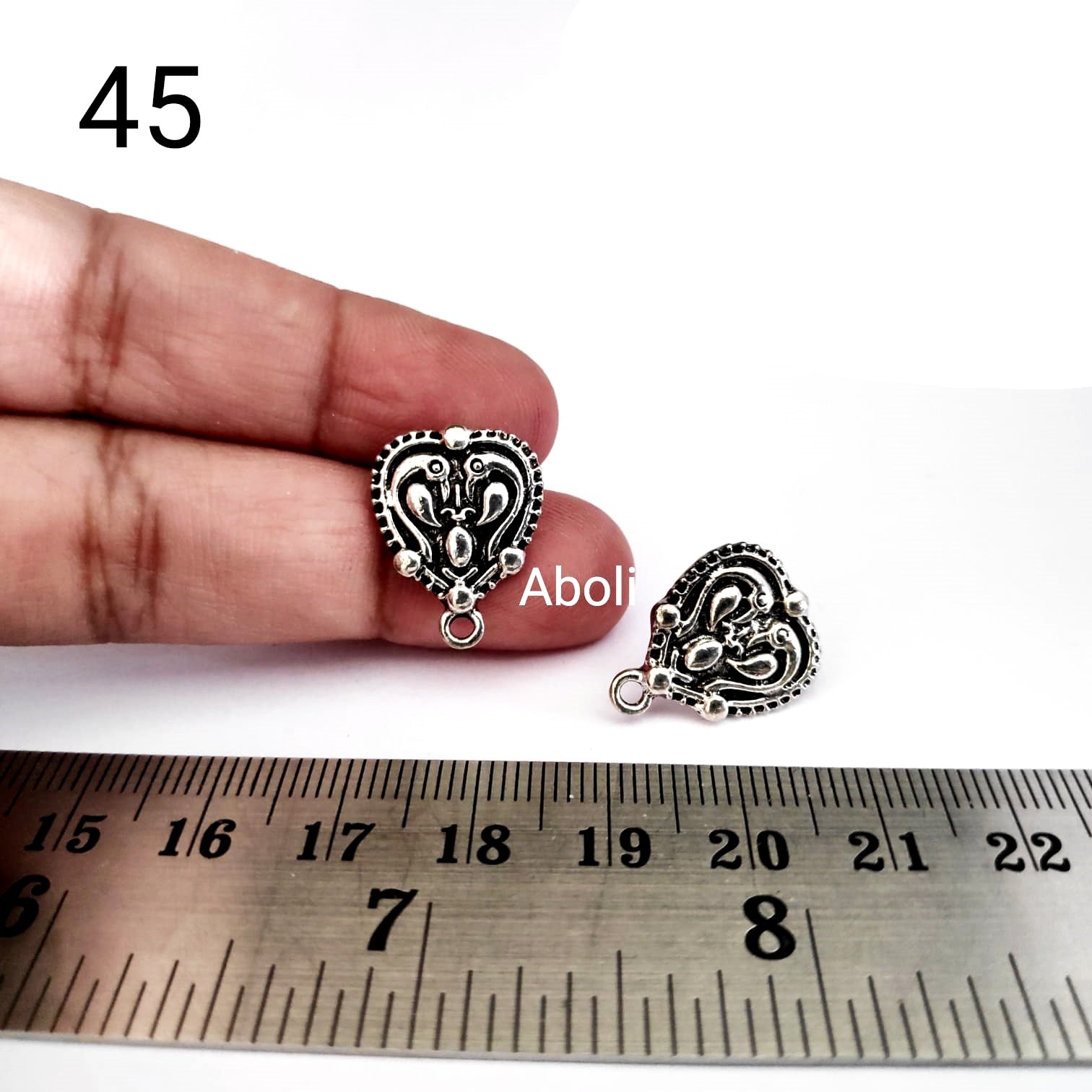 Silver earrings stud components metal earrings findings ESS45