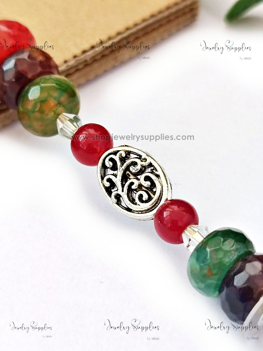 Oval Spacer Beads for Bracelets & Necklaces Pandora spacers for jewellery making GSSB201 10 gm