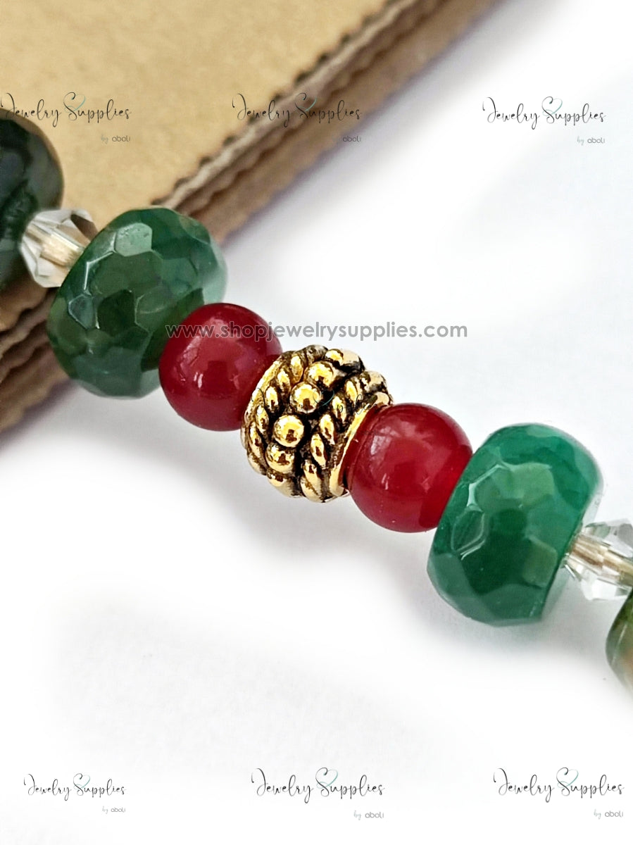 Golden Spacer Beads for Bracelets & Necklaces Pandora spacers for jewellery making GSSB307 10 gm